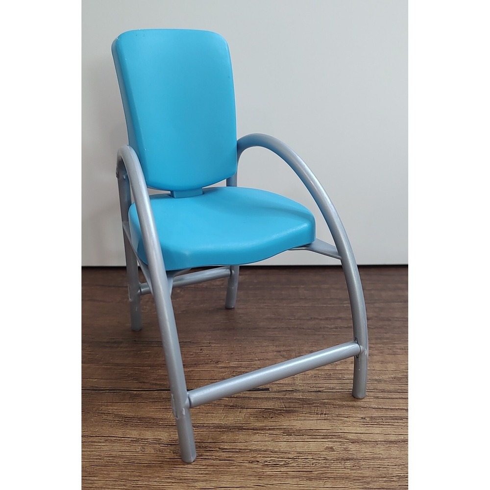 Vintage 2002 Barbie Blue Office Chair Part Only No Doll Mattel A3